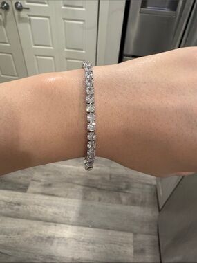 Classic 4mm CZ Tennis Bracelet with Extension – Silver Tone
